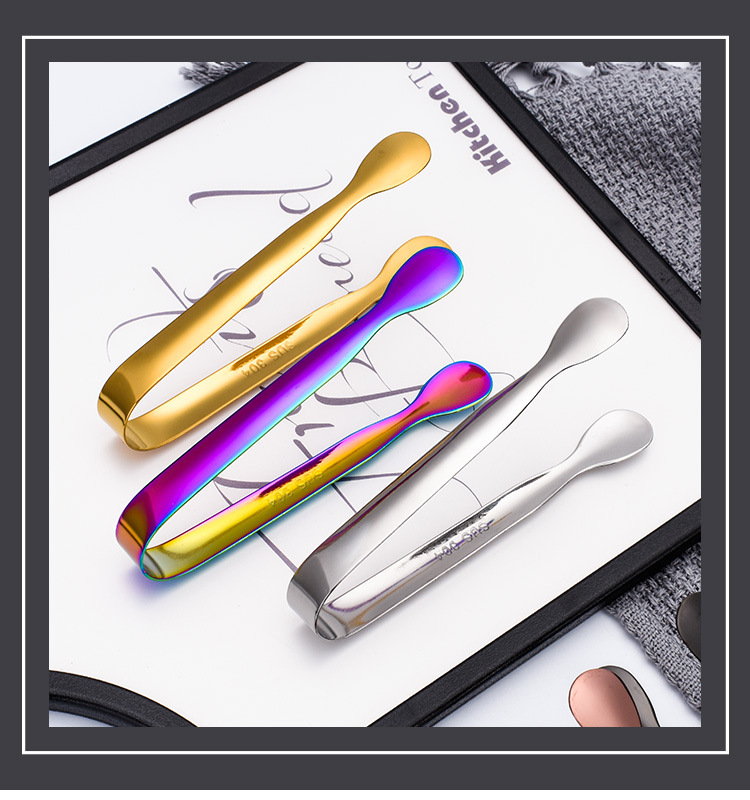 410不锈铁/304不锈钢方糖夹小冰夹 现货加厚没毛刺冰块冰桶夹子冰钳详情18