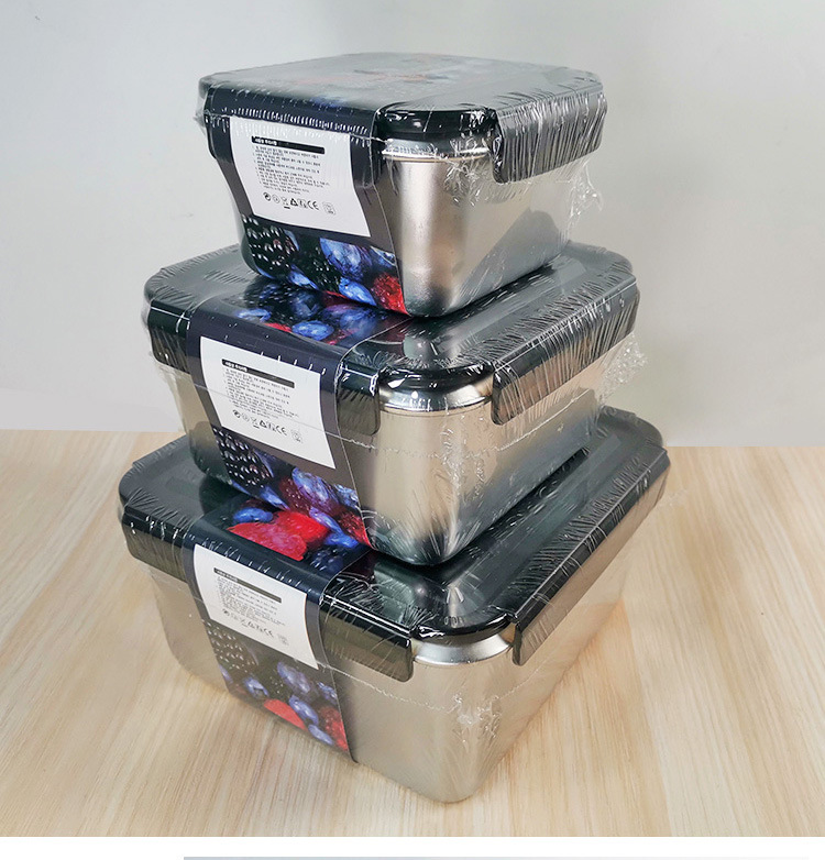 316 stainless steel food storage box, square lunch box, lunch box, refrigerator with lid, sealed storage box, fruit box set pic 24