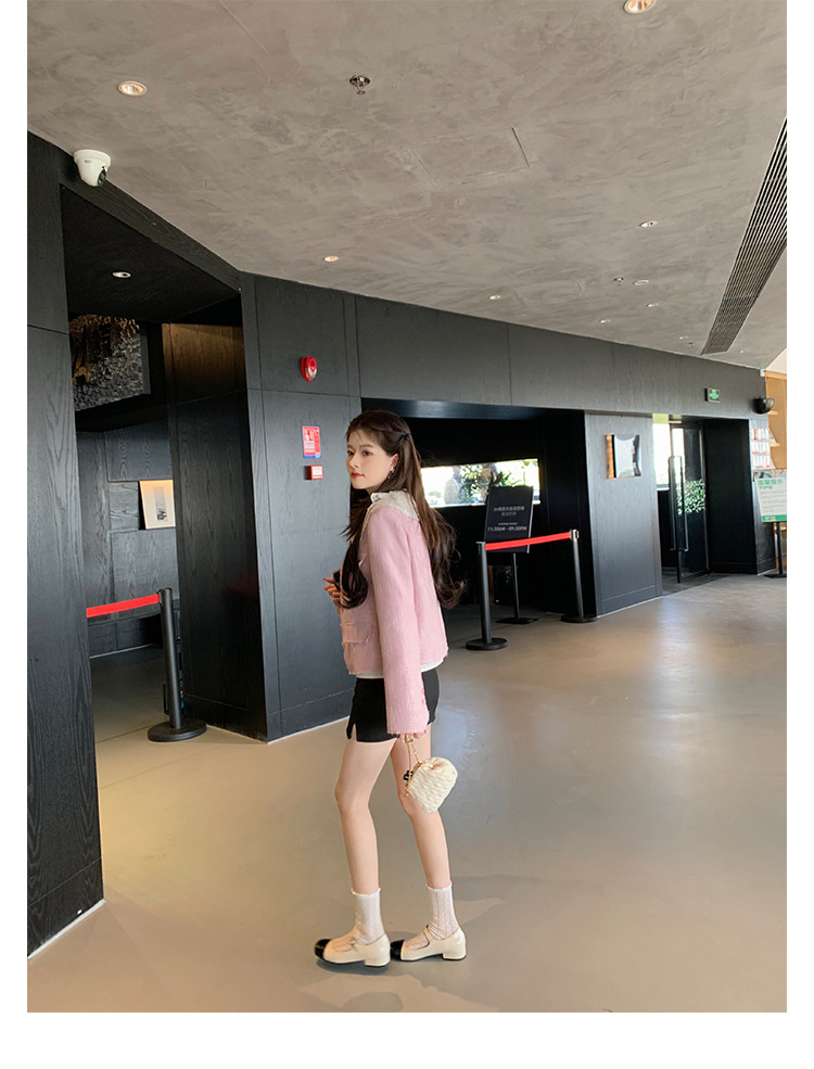 百搭时装真皮女鞋春秋小香风气质单鞋子法式玛丽珍鞋女高跟鞋粗跟详情39