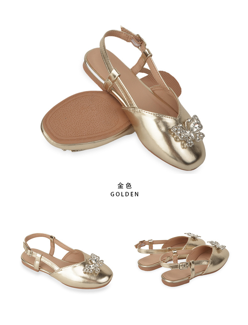 水钻儿童凉鞋2024年夏季新款小女孩包头公主鞋透气时尚6-12岁凉鞋详情22