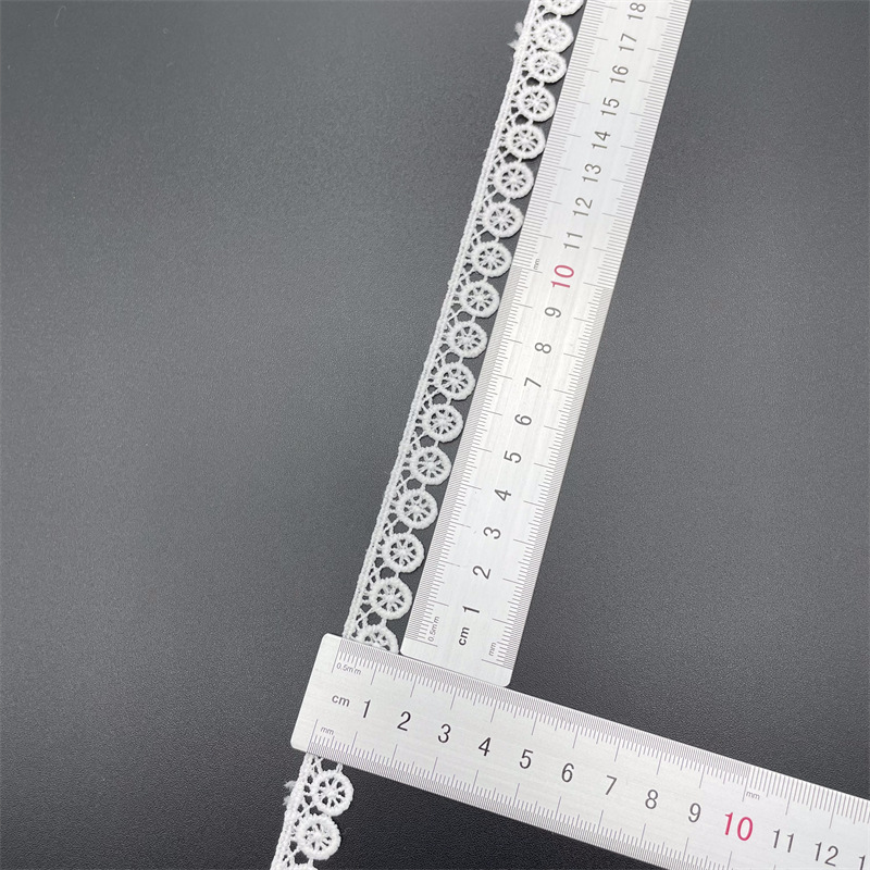 New Lolita embroidery water-soluble lace, milk silk single-sided small flower wave lace, lace with barcode pic 99