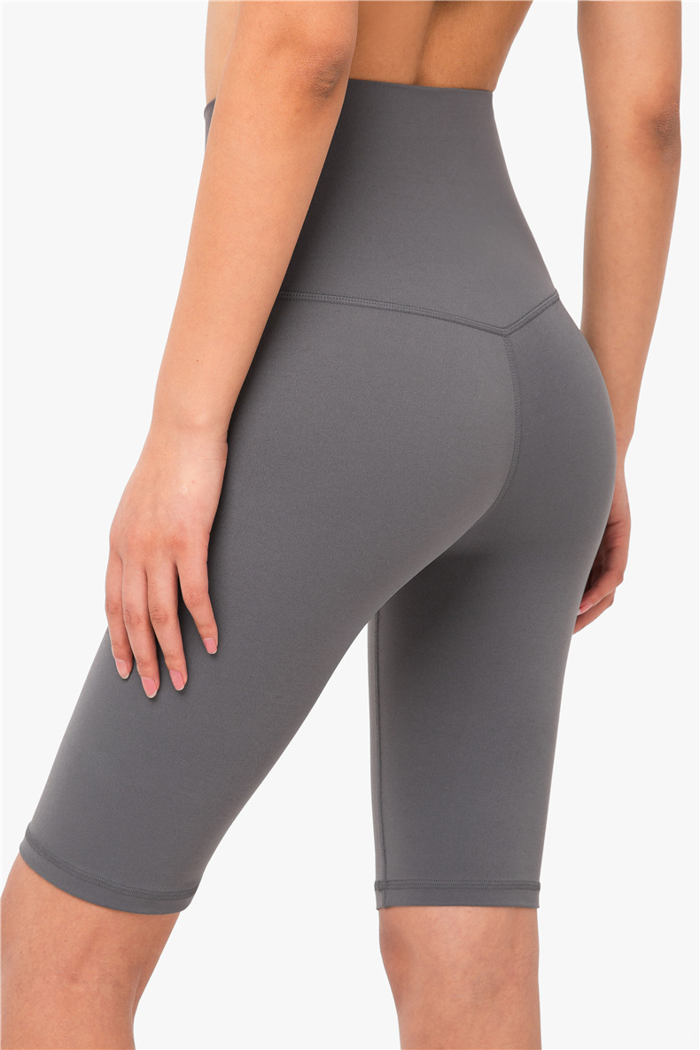 Aidu NULS 5-point nude yoga pants for women, summer tight-fitting yoga wear without a T-shirt, high-waisted and hip-lifting fitness yoga shorts pic 59
