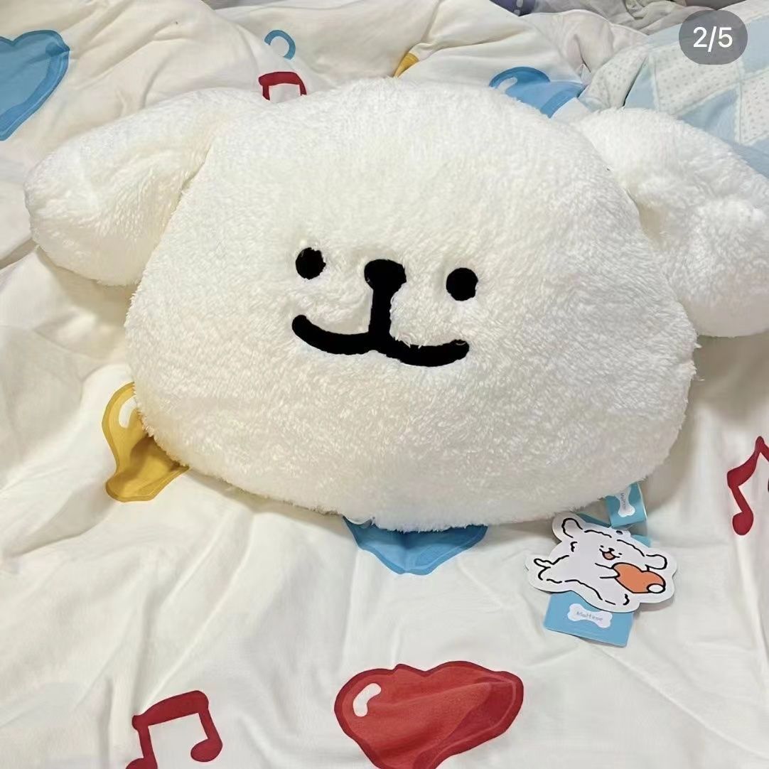 Cute linear puppy plush toy pillow, nap bed doll, birthday gift, couple in style throw pillow, cloud pic 10