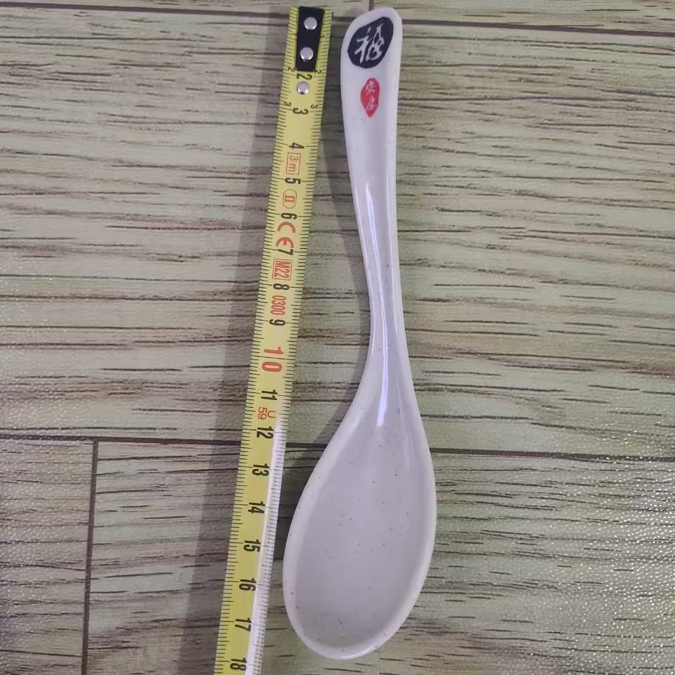 205 melamine spoons, rice spoons, resin spoons, spoons, porcelain imitation spoons, restaurant and hotel tableware, long-handled white spoons wholesale pic 11