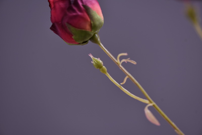 Simulated retro charred edge rose bud home, hotel, banquet table flower, high-end simulated rose, simulated dried flower pic 24