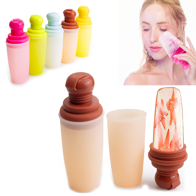 敷脸冰模玫瑰脸部冰敷仪ice roller按摩冰敷滚轮美妆硅胶敷脸冰格详情5