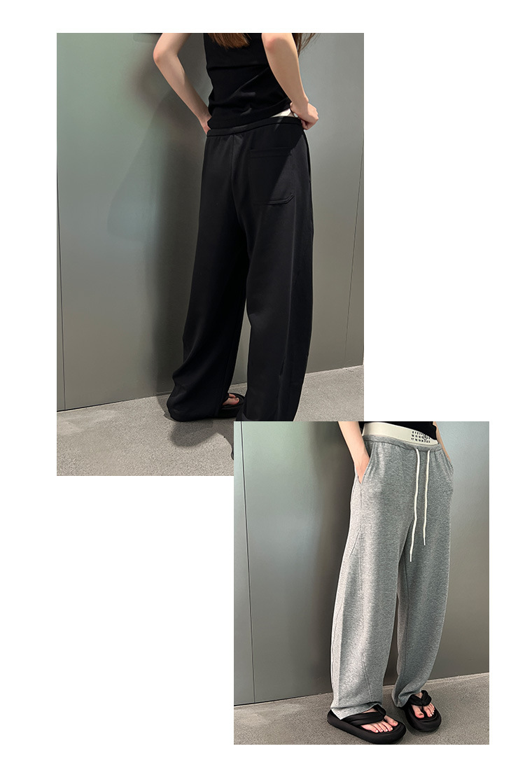 JVV SISTER十三行2024年夏季新款高腰拼接休闲直筒长裤女51938详情3