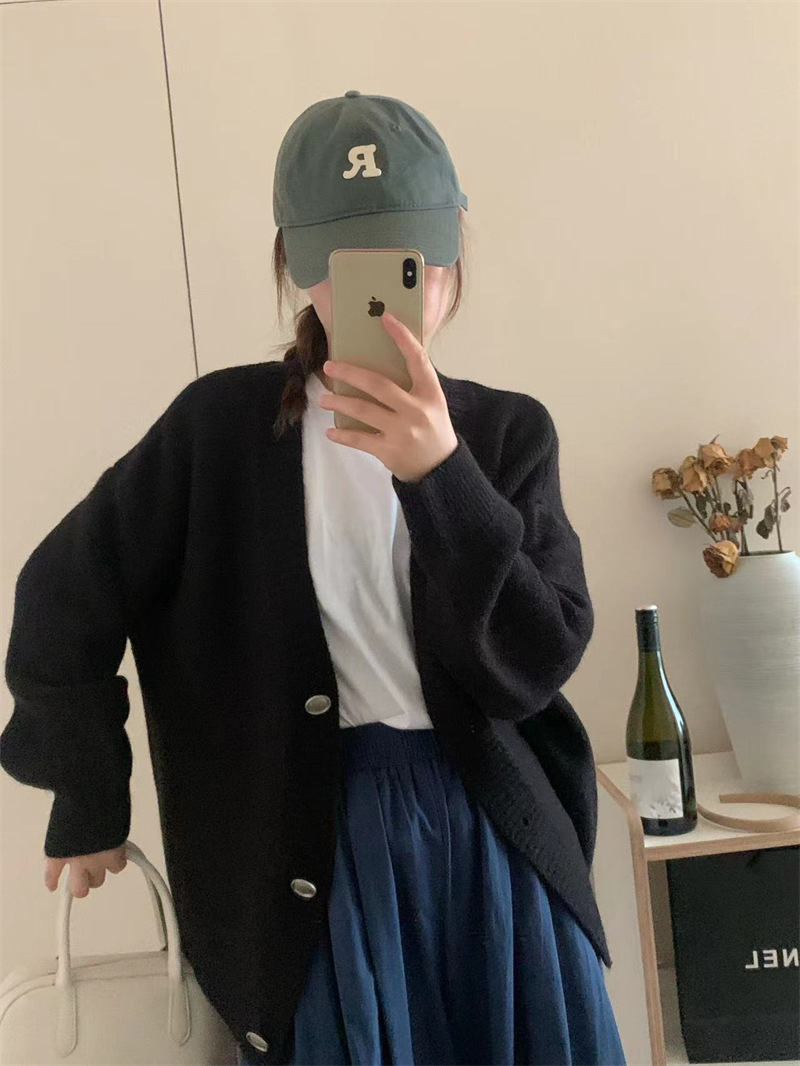 V领短款显瘦针织开衫女外搭2023秋季新款女装气质毛衣外套上衣女详情53
