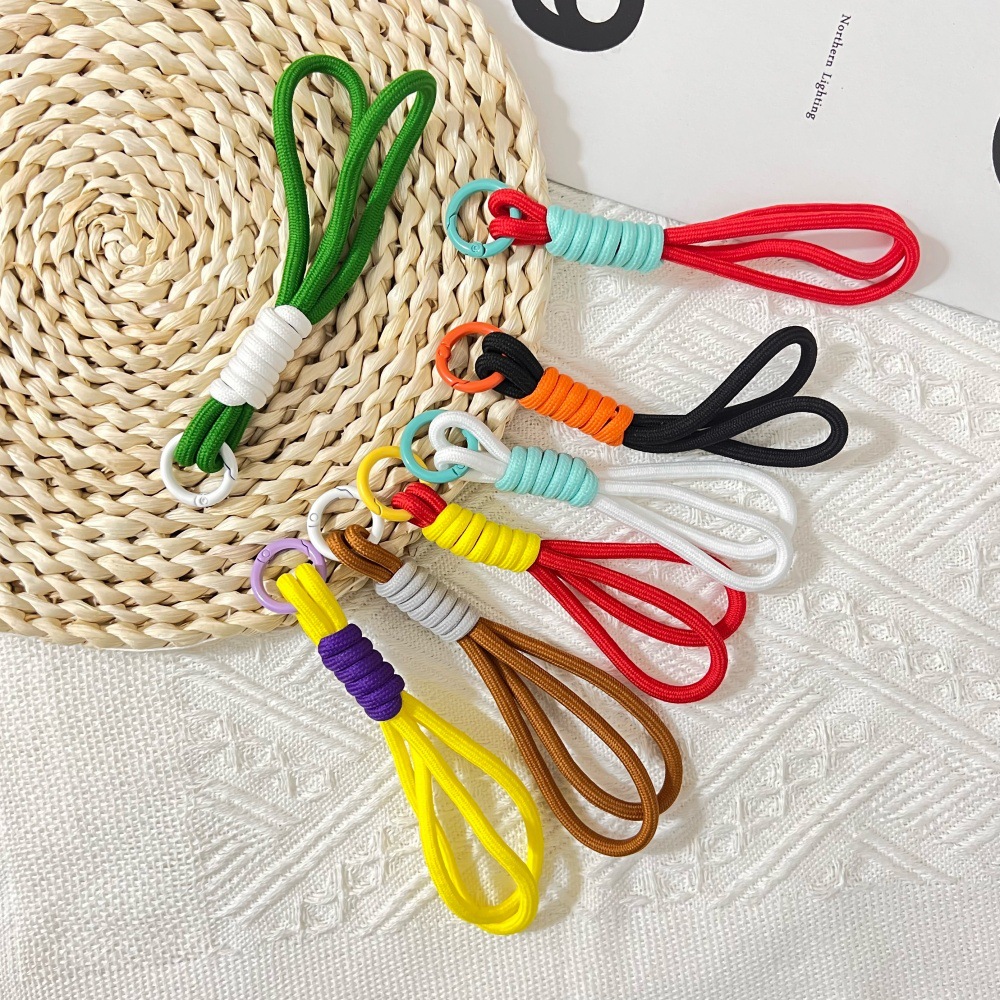 手机挂绳多巴胺色手腕带彩色编织手绳汽车钥匙手机壳防丢短绳挂件详情18