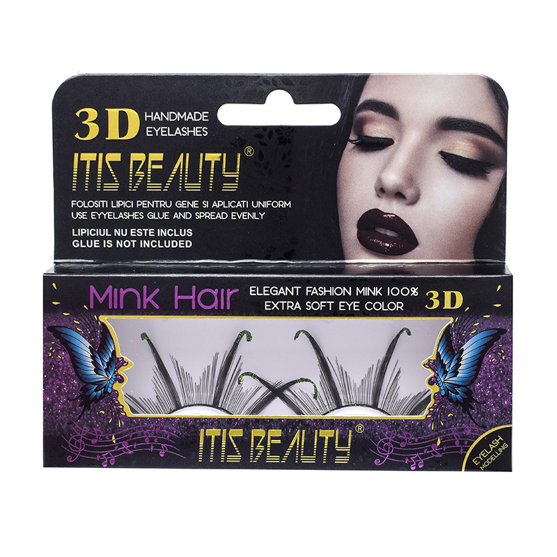 Cross-border bestseller 3D European and American style exaggerated eyelashes for Halloween and Christmas, one-piece consignment pic 13