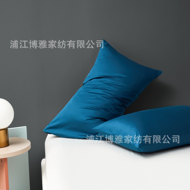 New Product 2022 Light Luxury Pair Pillowcase, 60-count long-staple cotton AB panel design, double-piece universal pillowcase wholesale pic 30