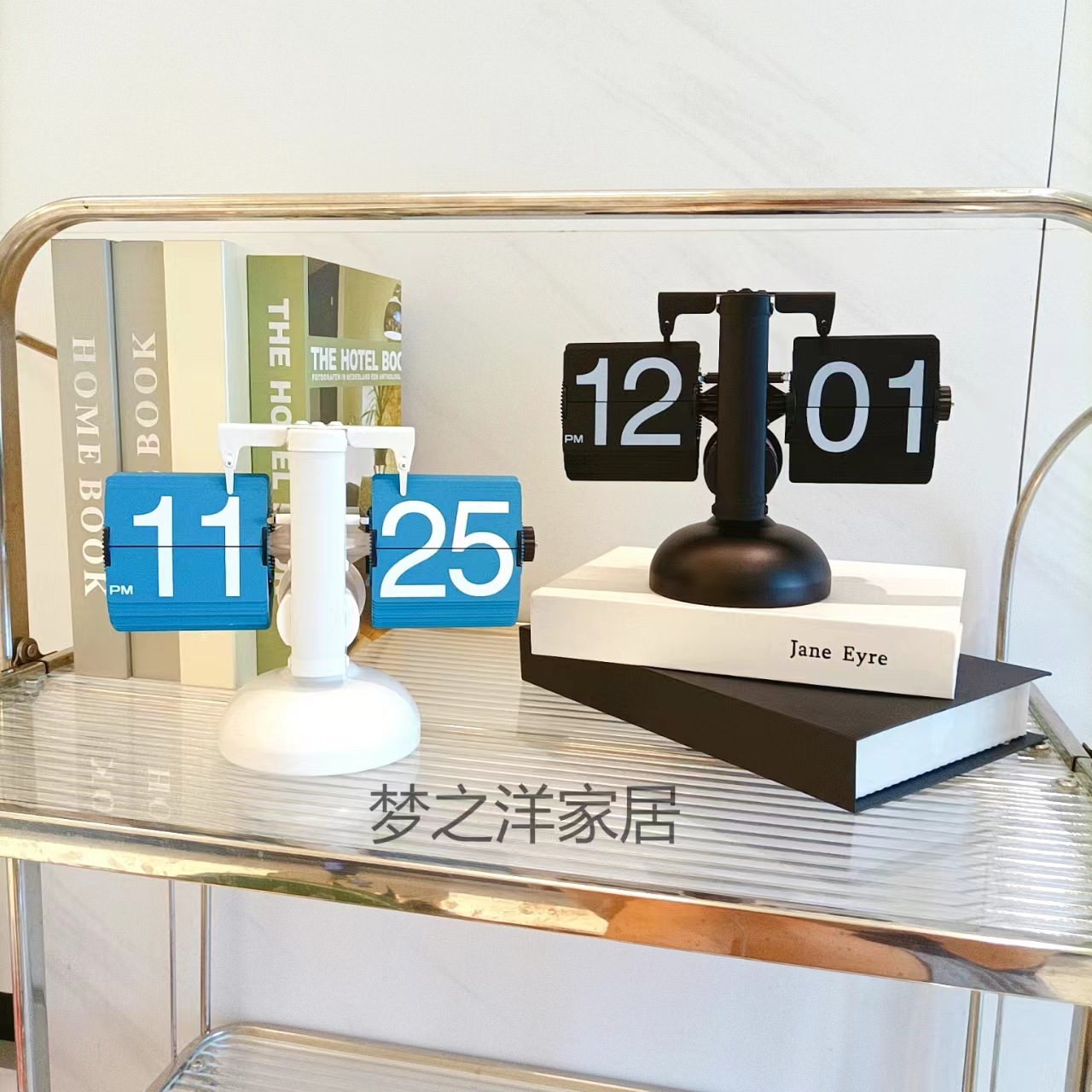 Factory direct sales of European-style automatic page-turning clocks, retro and simple home living room table clocks, small balances, mechanical page-turning clocks pic 8