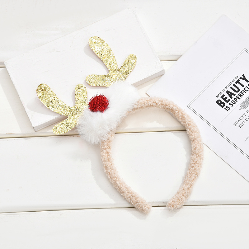 Christmas hairband, antler snowman, cute headband, Christmas hairpin, face wash makeup headband, hair pressing, hair accessory wholesale pic 11