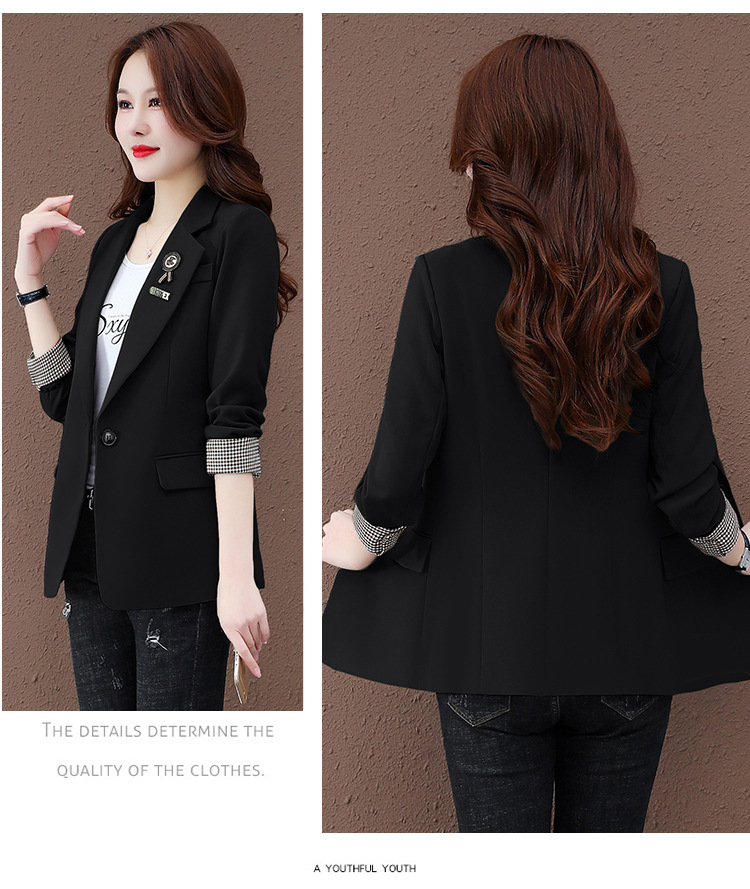 小西装外套短款2022年春秋款流行小个子气质韩版修身女士西服外穿详情14