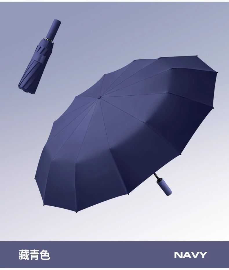 Customized all-weather folding automatic umbrellas, double large windproof umbrellas wholesale, black rubber sun protection and sunshade all-weather umbrellas pic 28