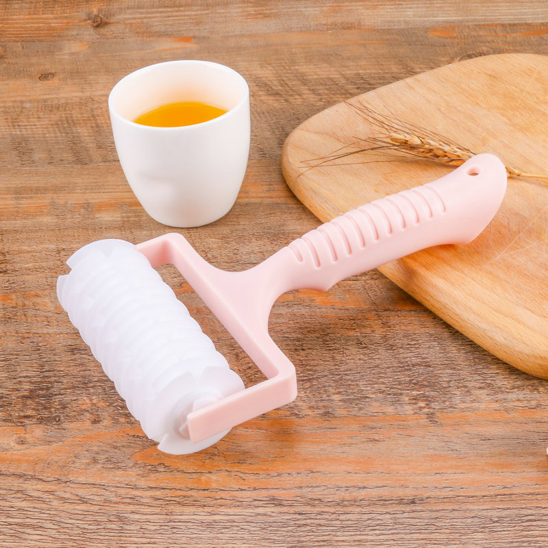 Stainless steel solid wood rolling pin, hole press, plastic mesh drawing knife, mesh cutting knife, multi-functional press pic 12