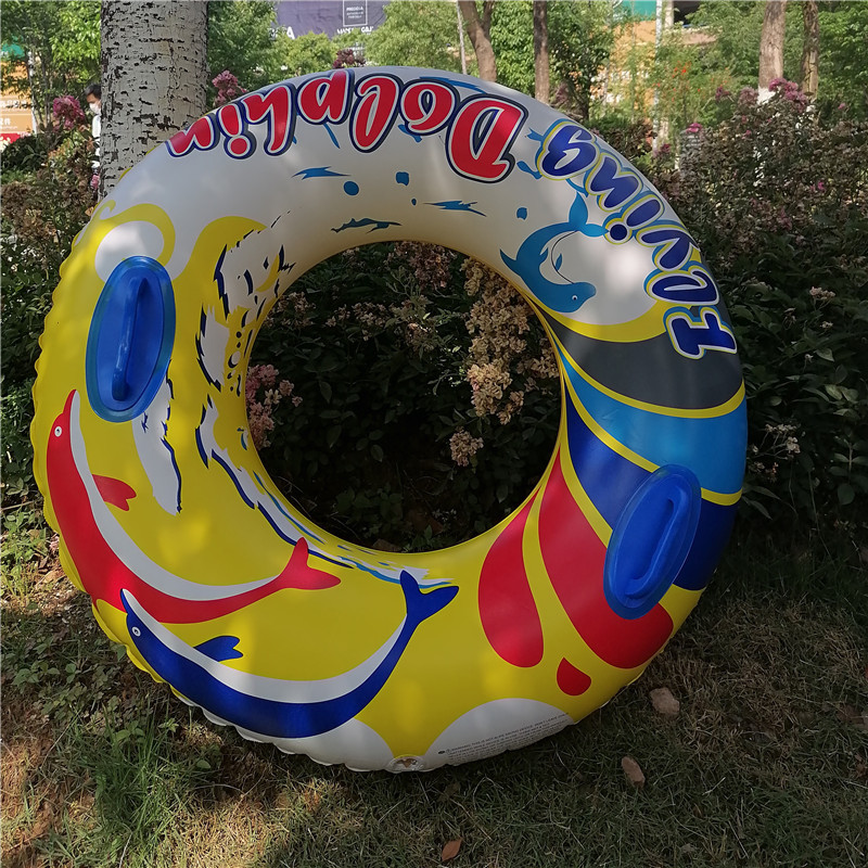 Factory direct sales of thickened and large-sized life buoys and swimming rings with handles, new types of swimming rings in stock for wholesale pic 5