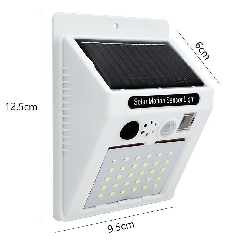 Solar-powered remote control alarm light, remote control type human body sensor light anti-theft alarm, supports one-piece consignment pic 2