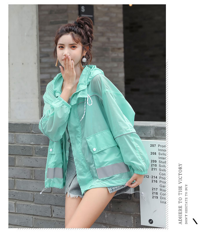 防晒衣服女生夏装2021新款初中高中学生韩版宽松百搭长袖薄款外套详情12