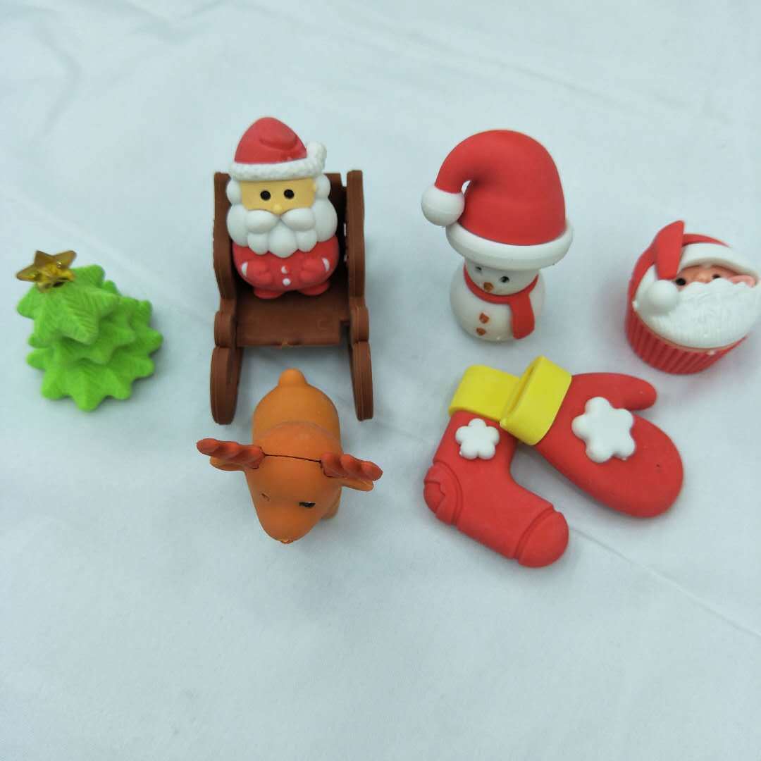 厂家定做小咕咚拉链袋装 圣诞小人帽子靴子造型套装学生奖品批发详情2