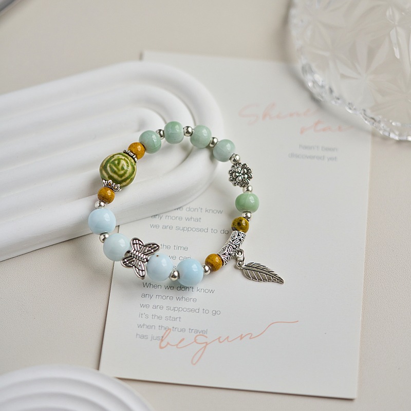 Jingdezhen ceramic bracelet, new Chinese-style jewelry source supply, 10 yuan for 3 bracelets, versatile for women, with a sense of luxury pic 9