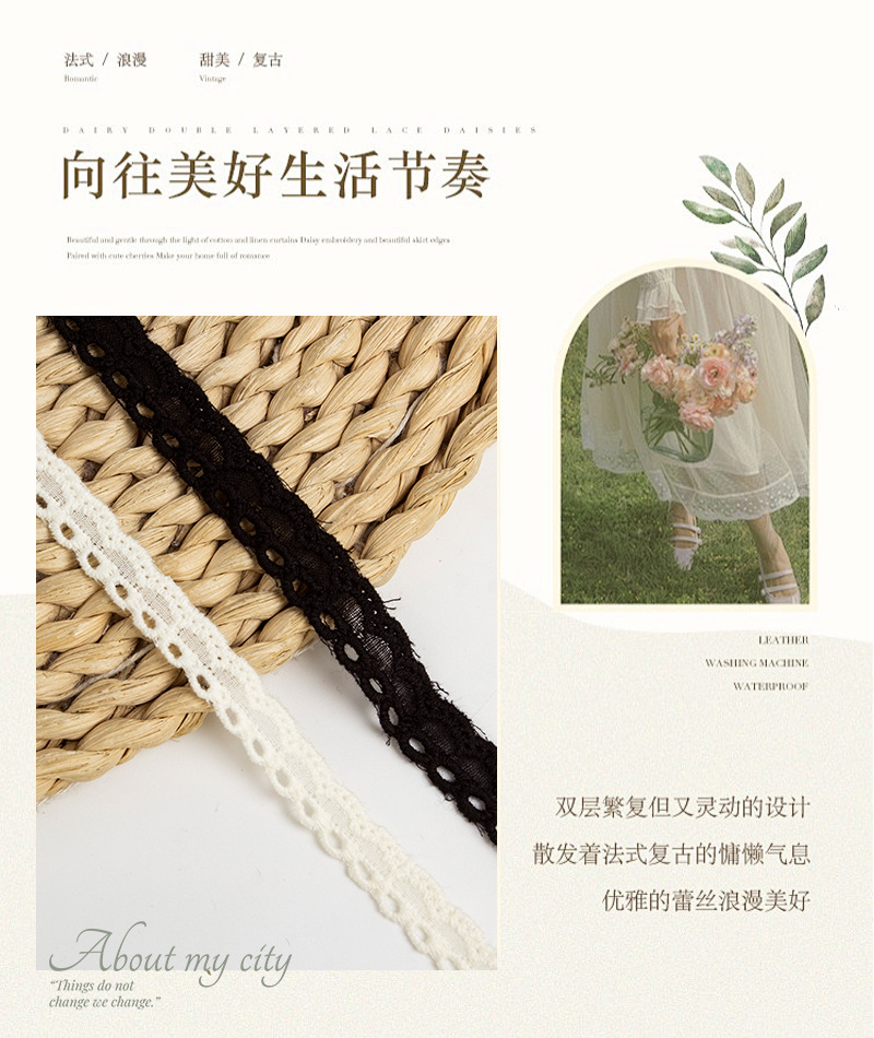 Factory direct sales of DIY Lolita decorative collars and skirts with hollowed-out cotton lace accessories in stock for wholesale pic 3