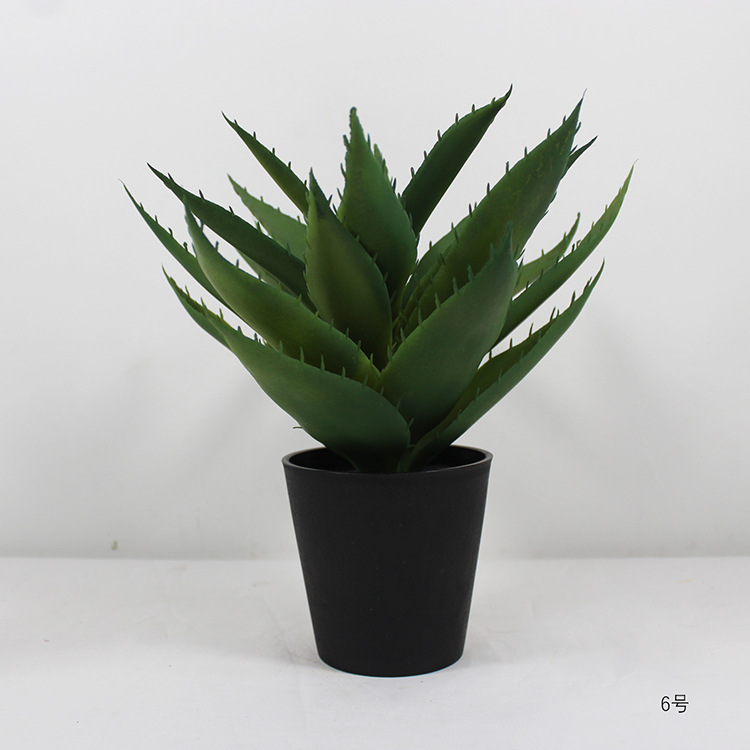 Artificial aloe vera potted plant, mini indoor decoration, artificial tree, artificial small green plant, Nordic artificial green plant ornament, reed pic 14