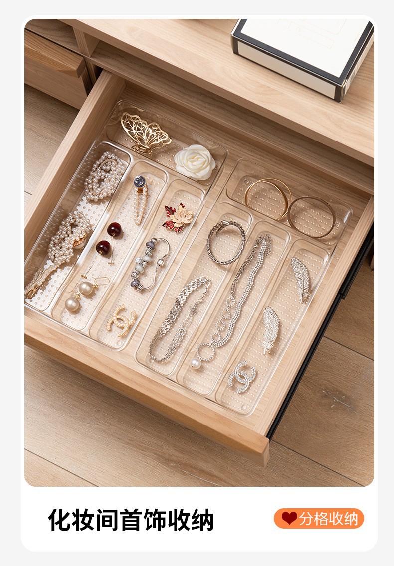 Kitchen drawer storage compartments for chopsticks, knives, forks and tableware, freely combinable. Home desktop compartments for organization and storage box pic 13