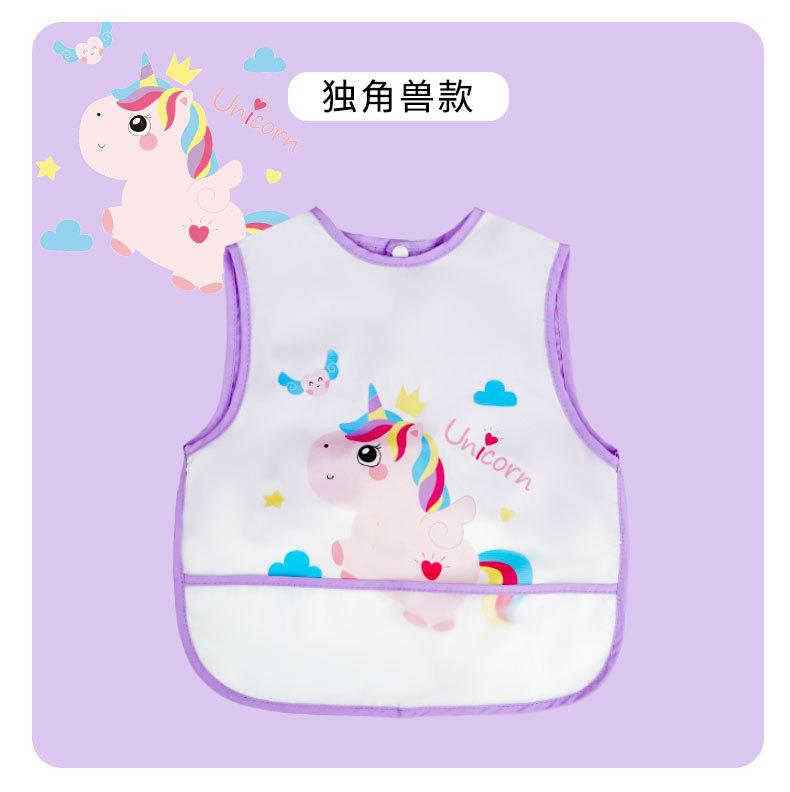 Nuevo bebé cubre niños comer baberos verano slim impermeable anti-sucio hombres y mujeres bebé niños sin mangas pic 11