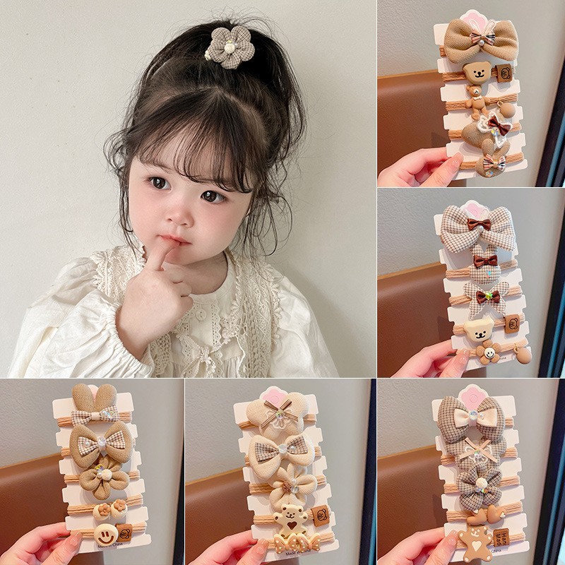 秋冬毛绒卡通发圈甜美可爱宝宝发夹超萌马尾头绳皮筋少女发绳发卡详情5