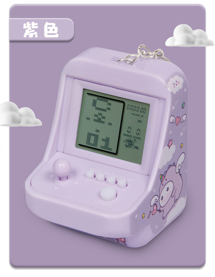 Cross-border classic and nostalgic Tetris game toy gift pendant mini handheld game console keychain pic 12
