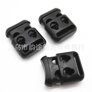 现货供应3孔猫眼扣 可穿织带方形扁弹簧扣 调节绳扣 ABS弹簧扣详情8