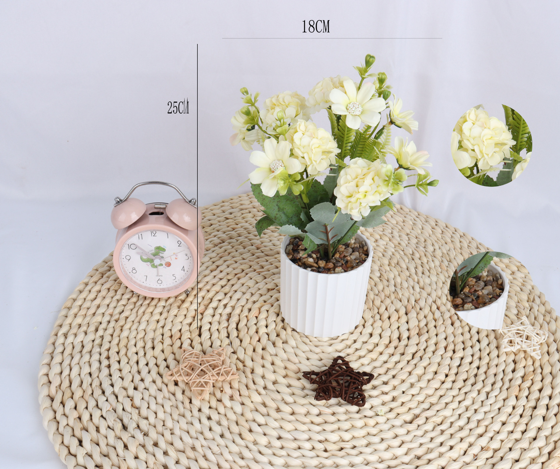 Simulated oil painting bud potted plants/simulated flower bonsai/Furniture ornaments/simulated flower creative interior small ornaments/Yama pic 5