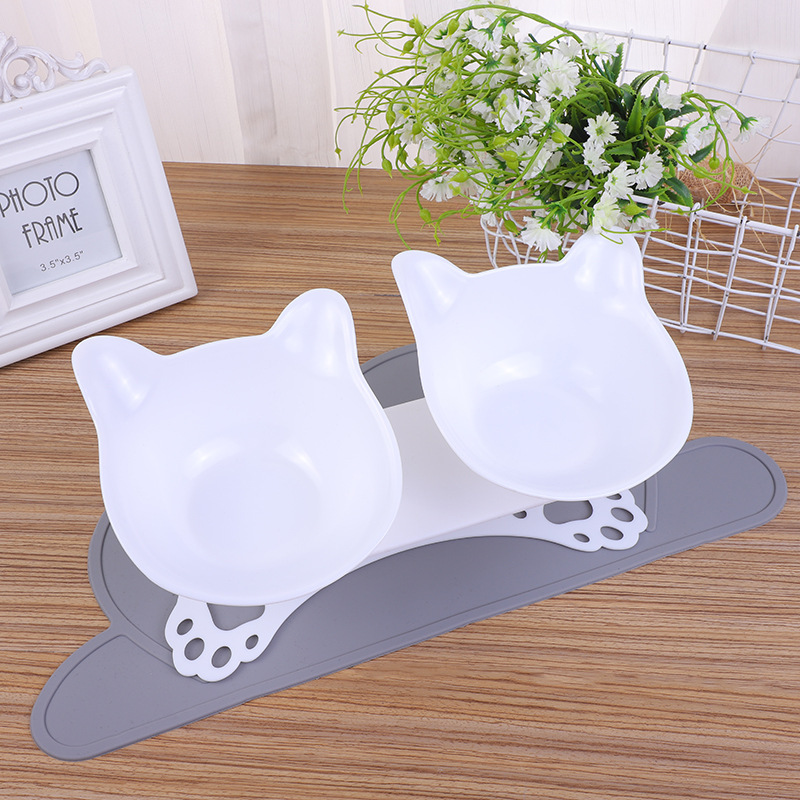 Creative and personalized cat paw base animal-shaped cat and dog pet feeding basin and bowl mat in stock pic 3