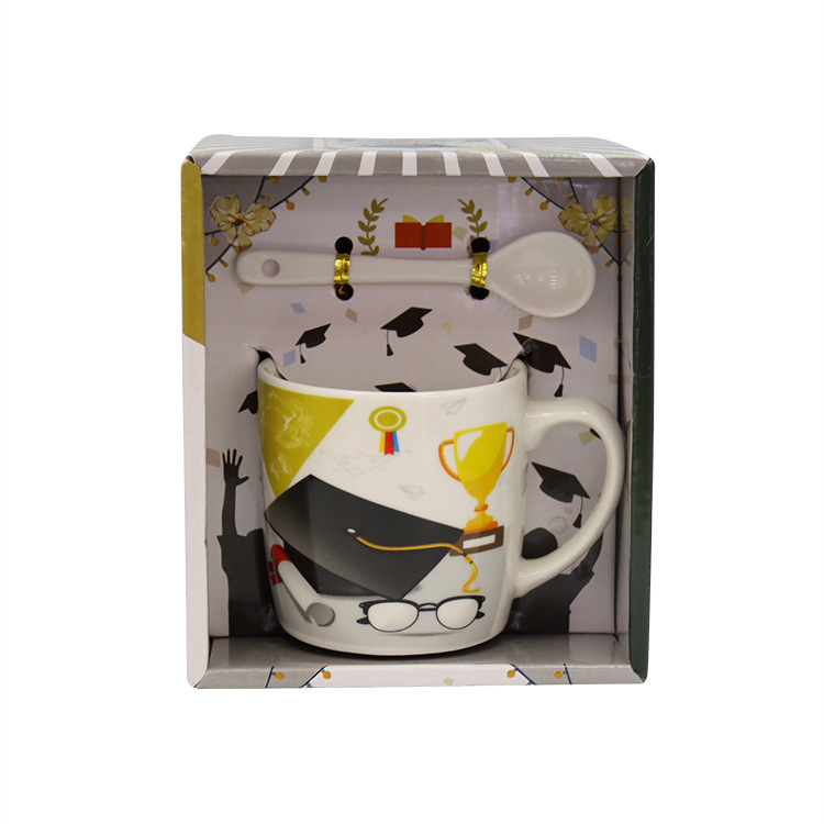 Graduation cup, Doctor cup, graduation gift cup, coffee cup with spoon, doctor cap cup pic 6
