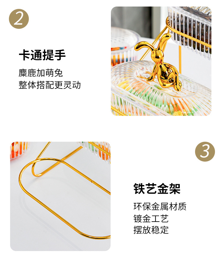 玻璃水果盘家用客厅坚果干果零食碟摆放盘新款分格下午茶点心盘子详情12