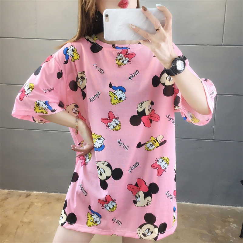 加肥加大码女装2020年夏装新款微胖妹妹mm中长款上衣200斤短袖T恤详情17