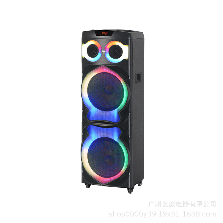 双12寸大功率120W户外K歌音响广场蓝牙音箱广场舞双话筒  MT-1219详情2