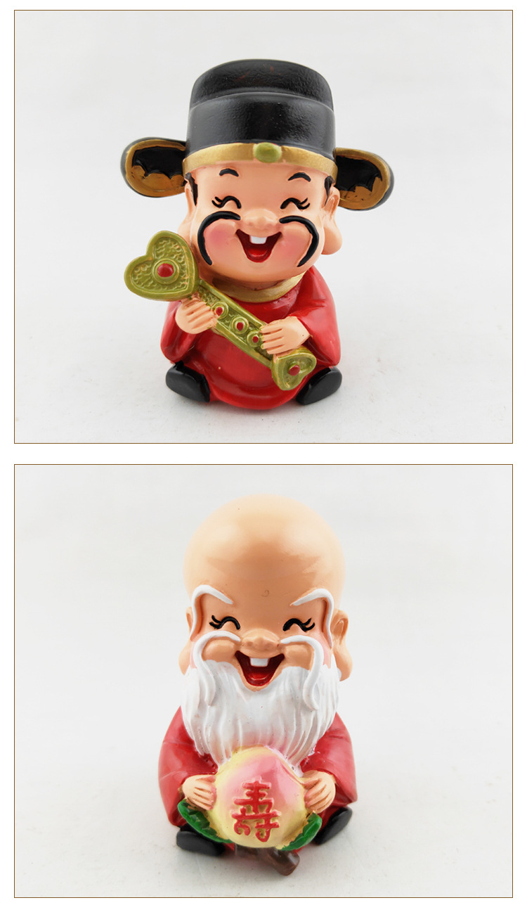 卡通财神五福财神摆件家居装饰中式商务礼品五圣君摆件财神摆设详情11