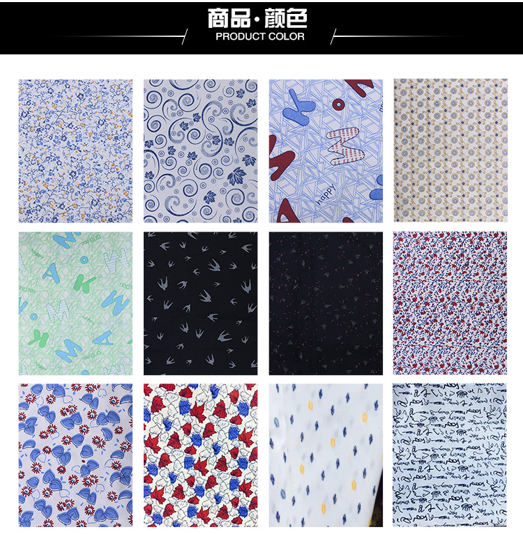 New arrival 210T spring asia textile printed teñido de la tela impresión de moda teñido de bolsillo envoltura de borde de la cintura de la tela de revestimiento al por mayor pic 5