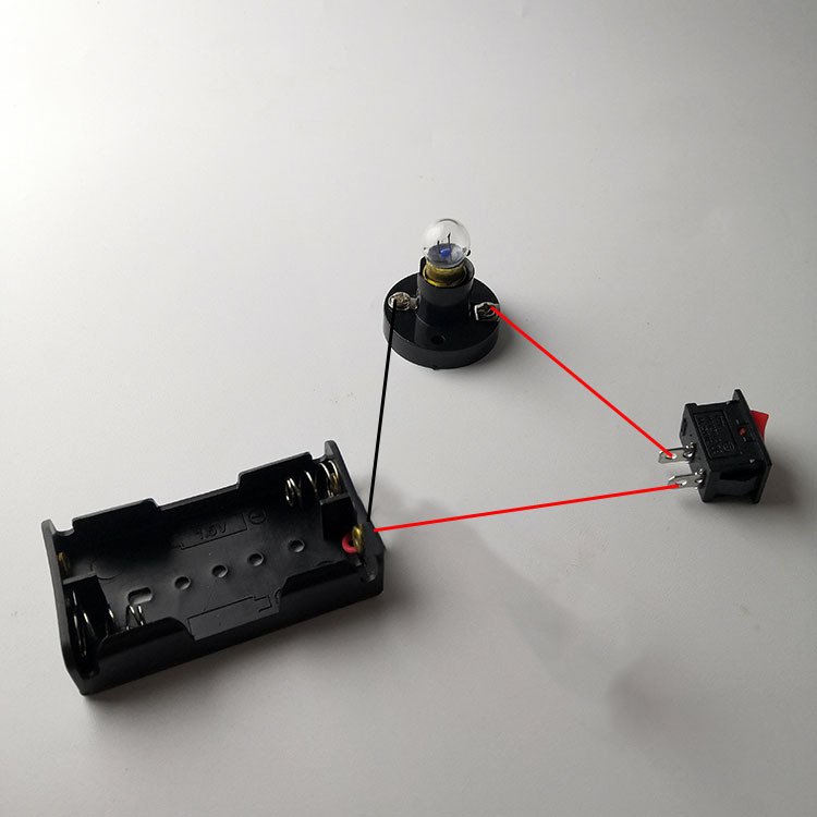学生DY科学小实验试管套装学生串联电路接线电池盒电珠导红黑线智力开发实践科普小制作详情3