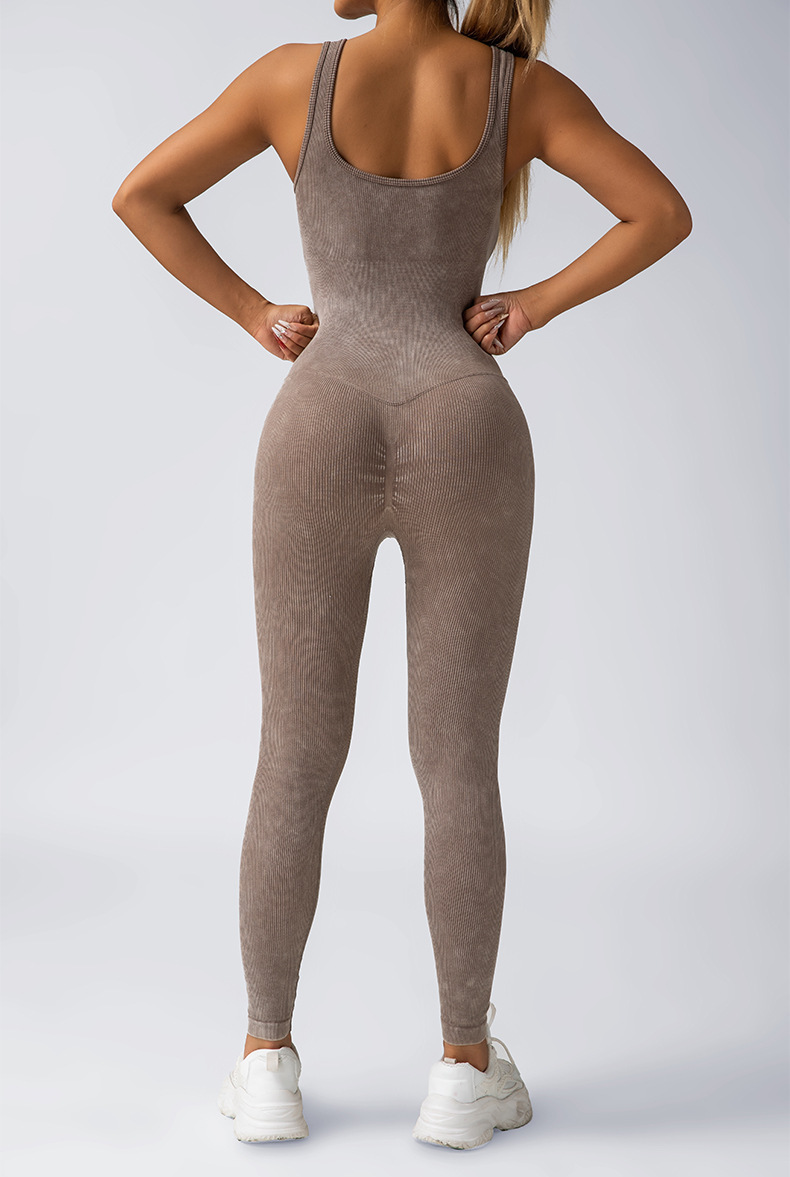 欧美跨境连体瑜伽服吊带美背一体式提臀女螺纹健身运动长裤文胸女详情23