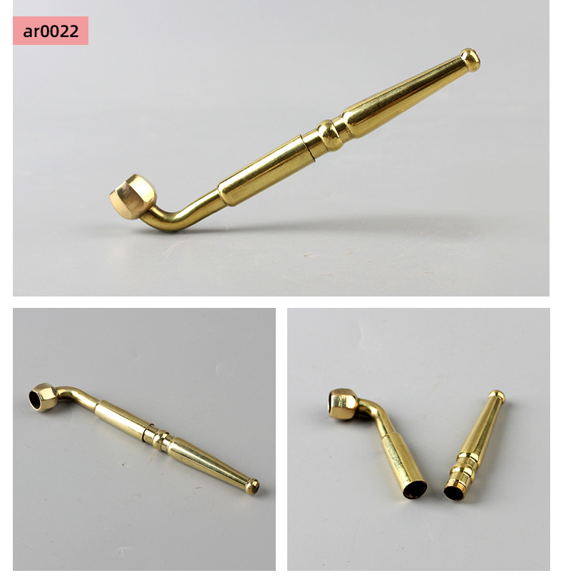 木香黄铜复古长烟杆短款老式铜锅烟袋铜制旱烟斗旱烟杆长烟枪批发详情23