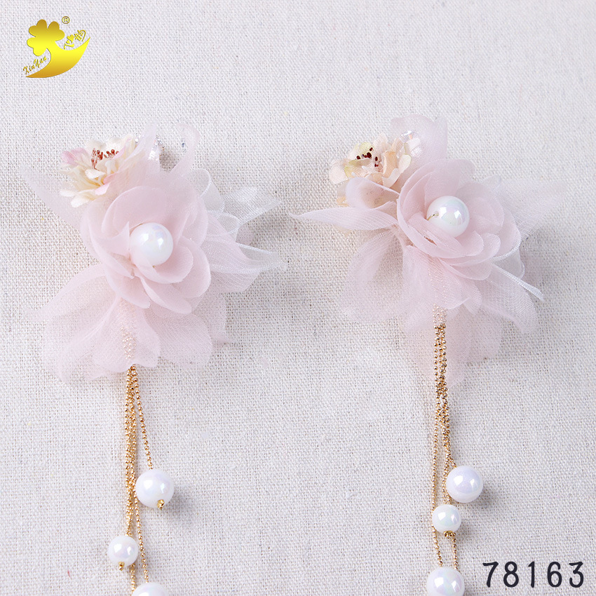Korean-style long tassel earrings, wedding dress accessories, festival banquet dress earrings, travel commemorative high-brightness pink earrings pic 15
