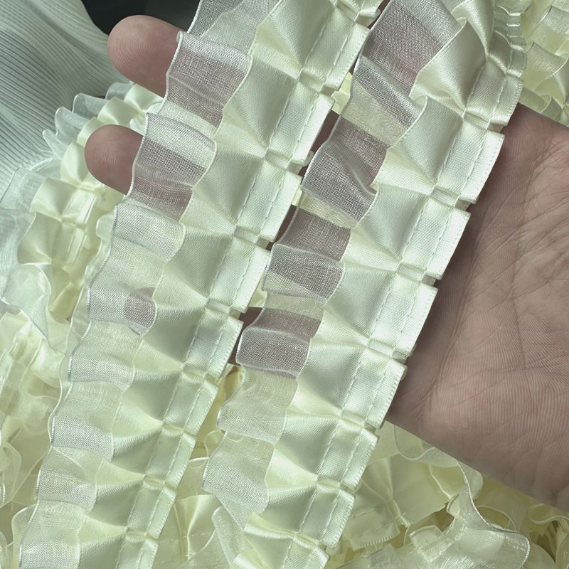 4cm двухслойная складка из шифоновой ткани, дополняющая одежду из шифонового шифонового покрытия pic 18