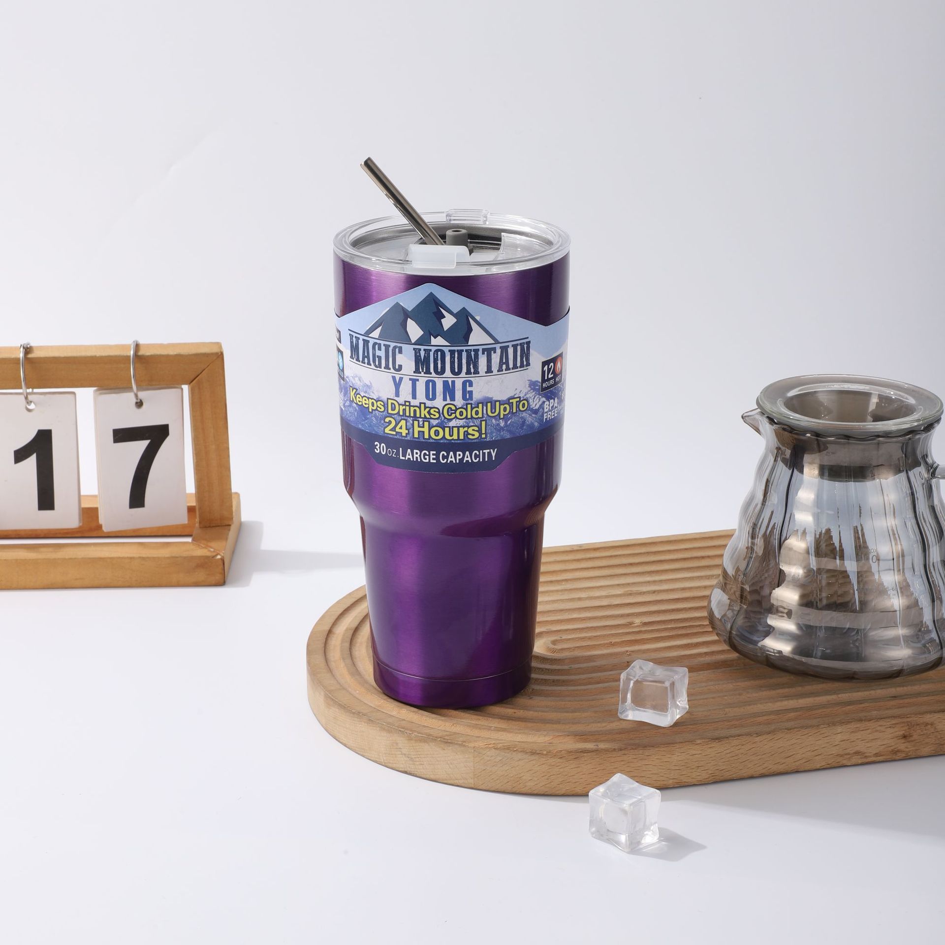 外贸304不锈钢保温杯30oz汽车杯车载便携大容量冰霸杯吸管杯批发详情3