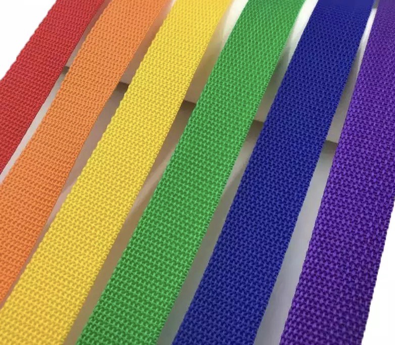 Suzhou manufacturers supply polypropylene colored webbing, schoolbag straps, luggage straps, backrest straps, and outdoor tent hand straps pic 6