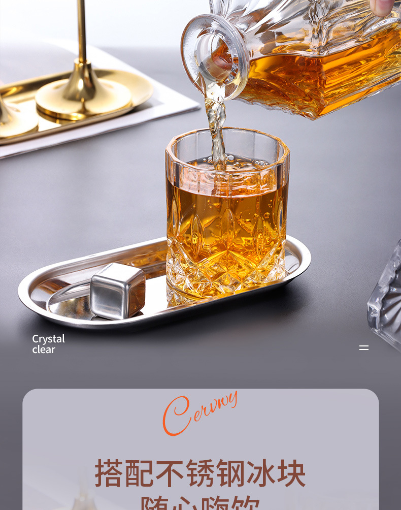 拜杰威士忌酒樽套装玻璃洋酒杯6个装烈酒杯创意啤酒杯现货批发详情8