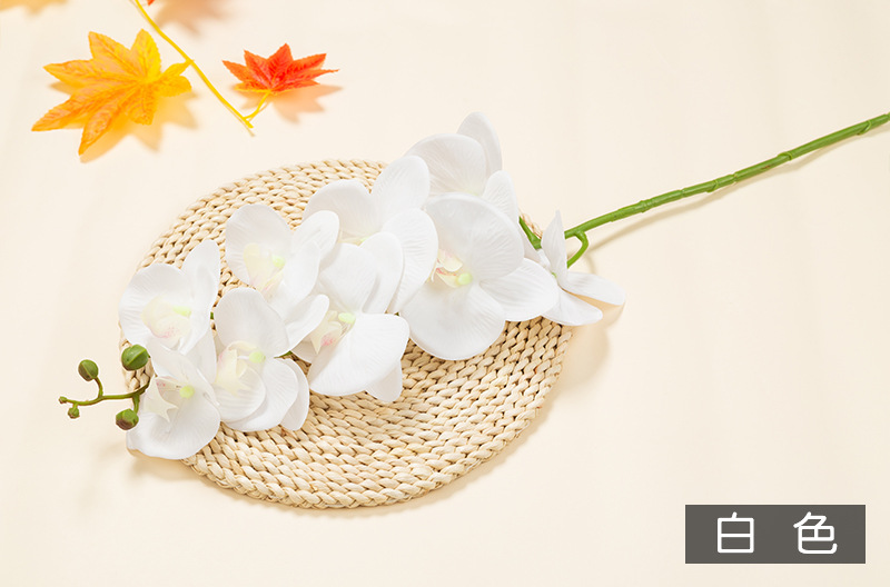 Artificial Phalaenopsis artificial flower home decoration artificial flower hand feel film 9-head Phalaenopsis artificial flower factory wholesale pic 33