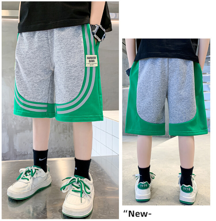 The 2022 new summer loose and stylish cotton capri shorts for boys are a trend of casual summer pants for middle-aged children pic 131